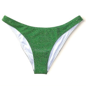 PINK Victorias Secret Green Shimmer Brazilian Bikini Bottoms NWT Sealed